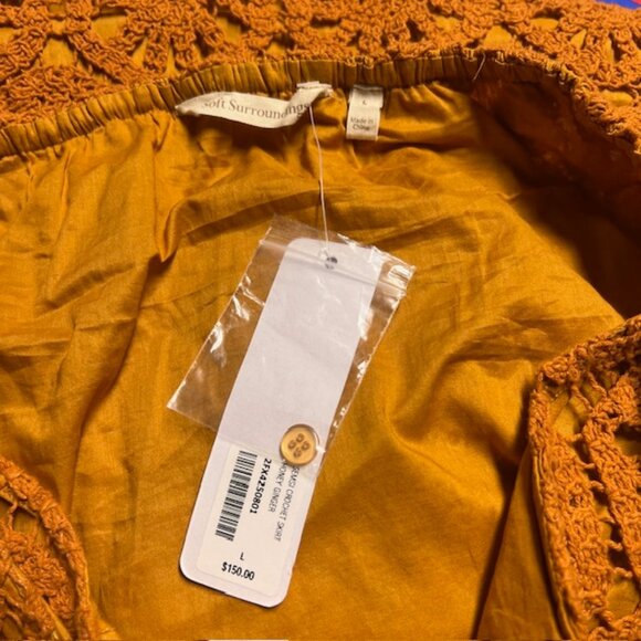 Soft Surroundings NWT Crochet Wrap Skirt Size L - Picture 8 of 8